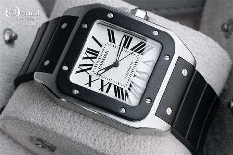 cartier santos 100 rubber replica